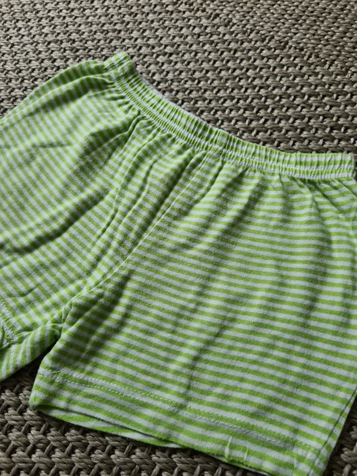Lot de 2 shorts mixtes vert anis - 12 mois - photo numéro 8