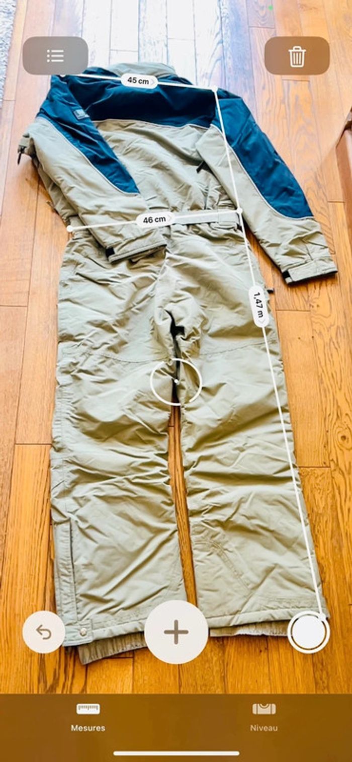 Sublime combinaison de ski taille XL queshua casi neuve bleu marine beige - photo numéro 14