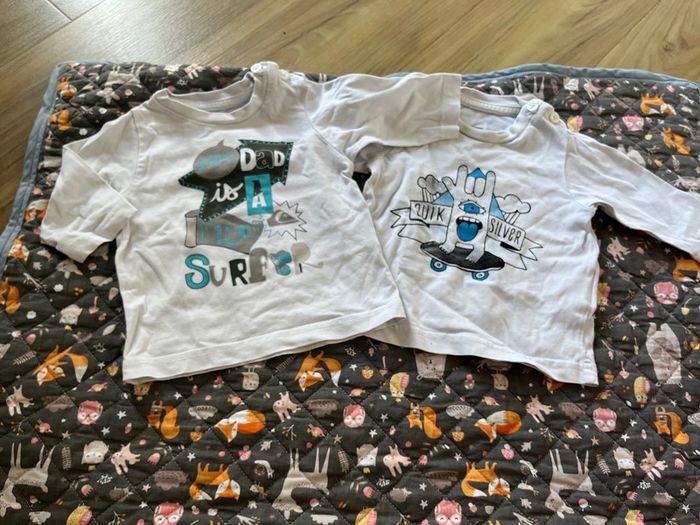2 t-shirt QuickSilver 3mois