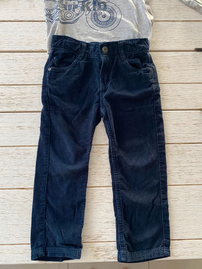Ensemble polo + pantalon chaud bébé garçon 3 ans - photo numéro 2