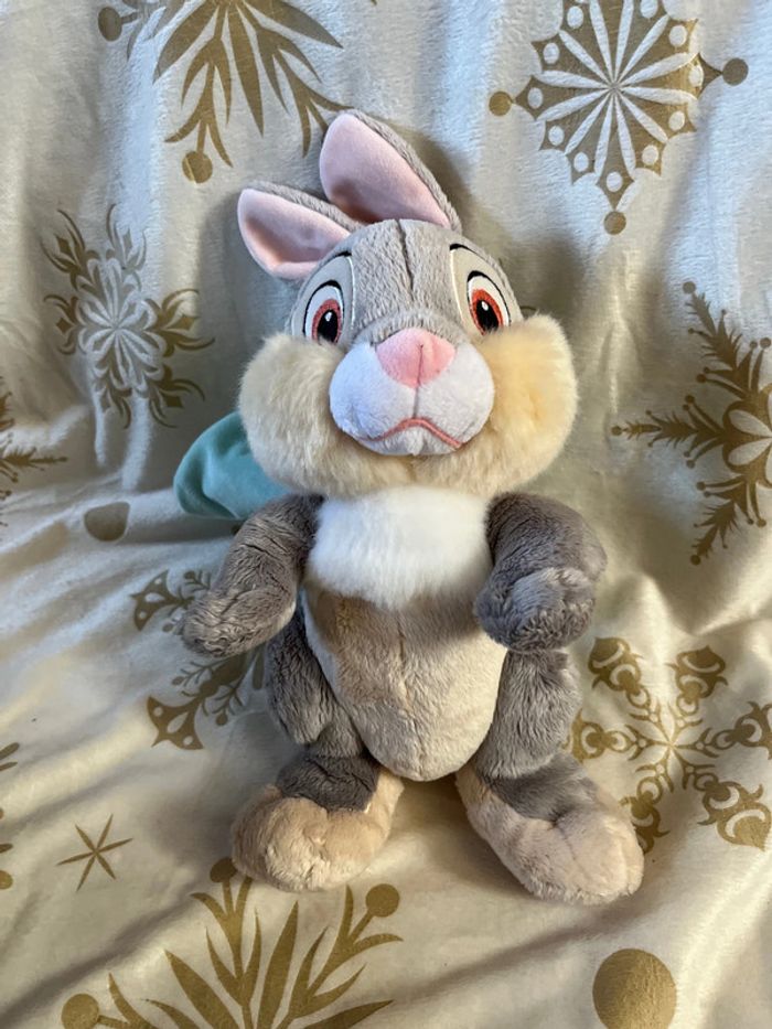 Peluche Panpan lapin Bambi Disney Babies Disneyland Paris couffin couverture vert fleur - photo numéro 6