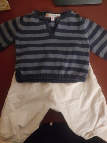 Lot gilet et pantalon bonpoint 3 mois