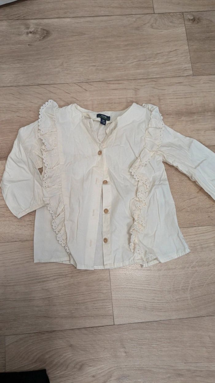 Blouse manches longues Écru Kiabi 12 Mois
