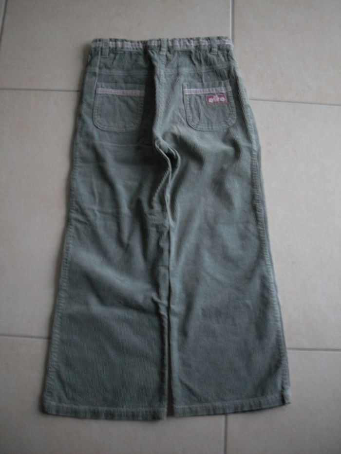 Pantalon velours kaki clair - 6 ans - photo numéro 5
