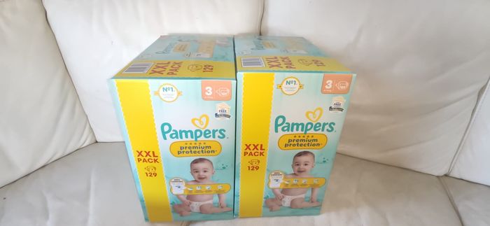 Lot de 2 Packs XXL 129 Couches (soit 258) Pampers Premium protection taille 3 (6-10 kg) - photo numéro 7