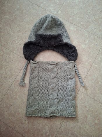 Ensemble bonnet - snood garçon 5 ans