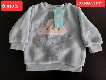 Pull bleu fille 6mois