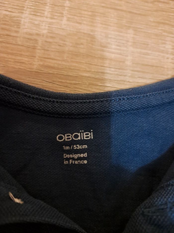 Polo Obaibi 1 mois bleu marine - photo numéro 3