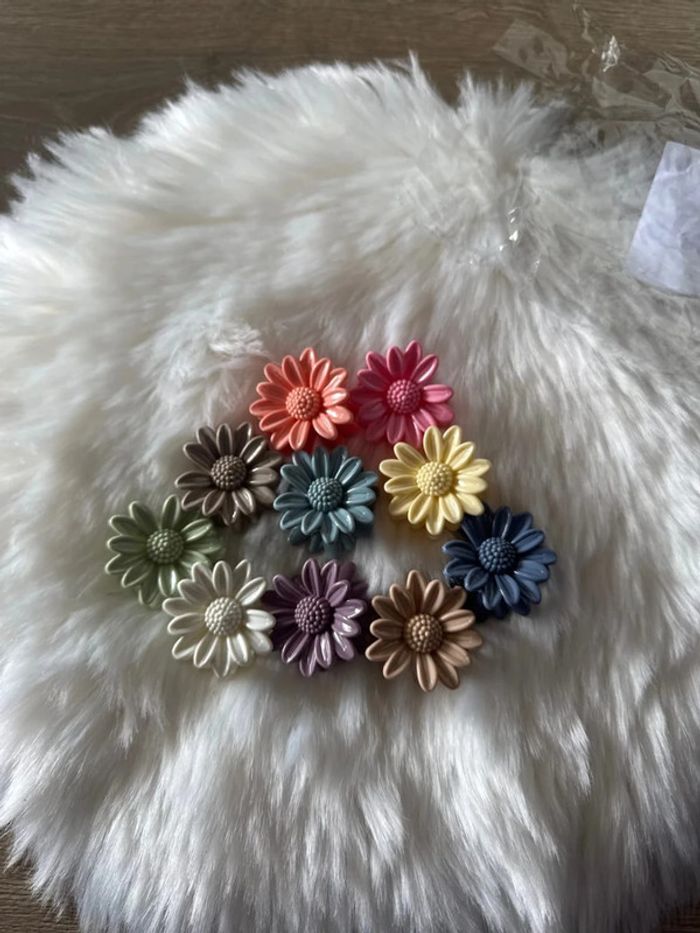 Lot de 10 pinces à cheveux fleurs - photo numéro 4