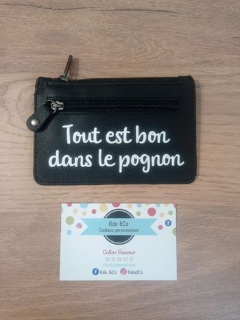 Porte monnaie noir humoristique