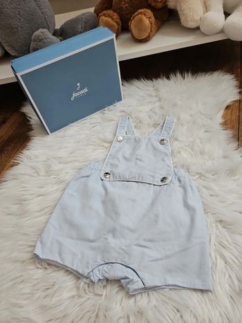 Salopette short bleu