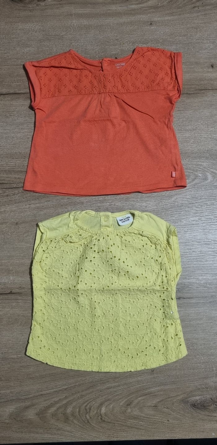 Lot t-shirts MC 12 mois