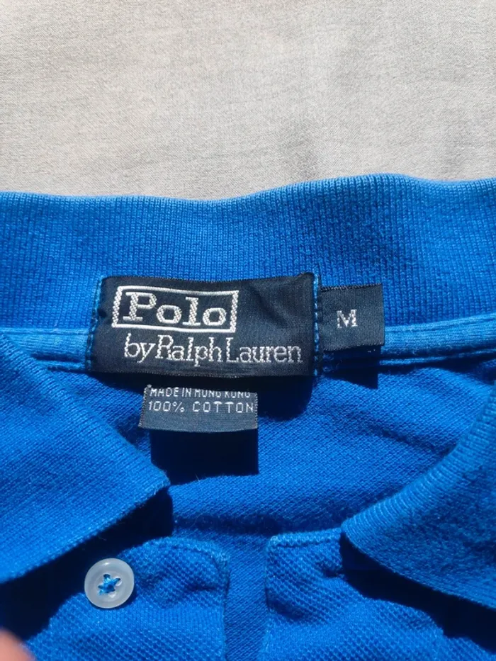 Polo Ralph Lauren bleu a manche longue - photo numéro 6