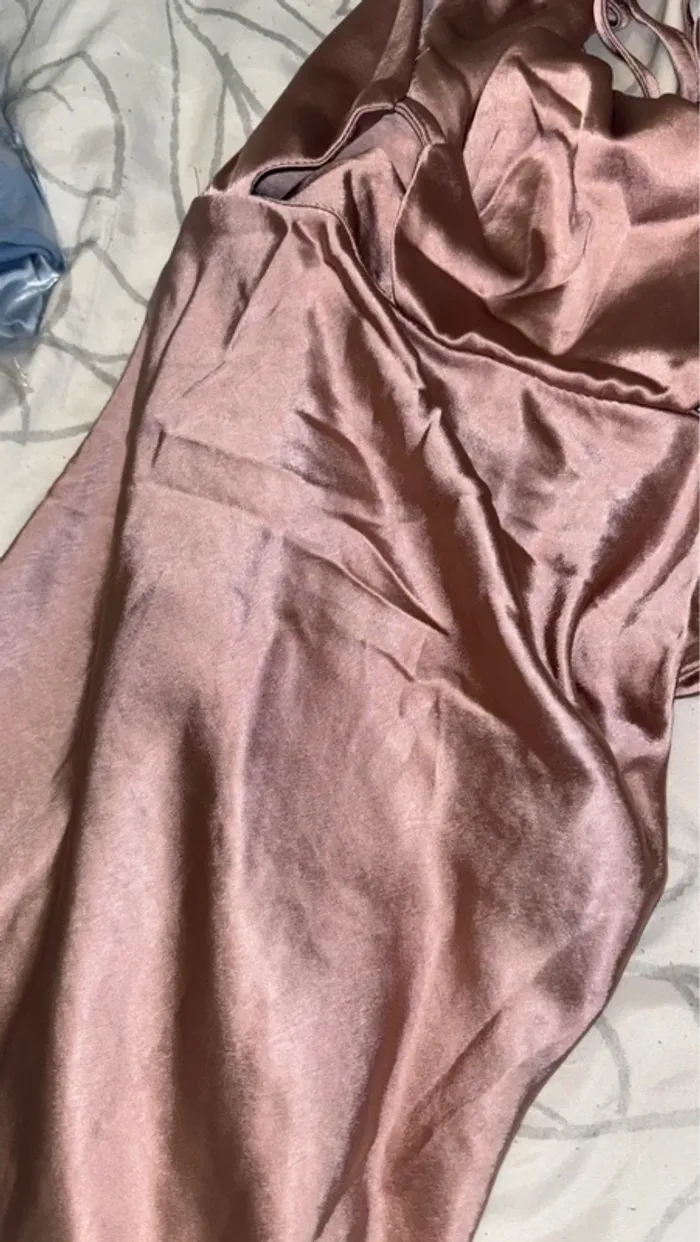 Robe demoiselle d’honneur - Cérémonie mariage - Rose or - Taille M - photo numéro 5