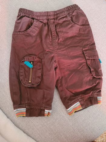 Pantalon large marron