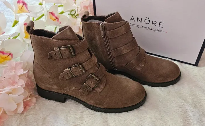 Bottes Bottines cuir Zip André T35