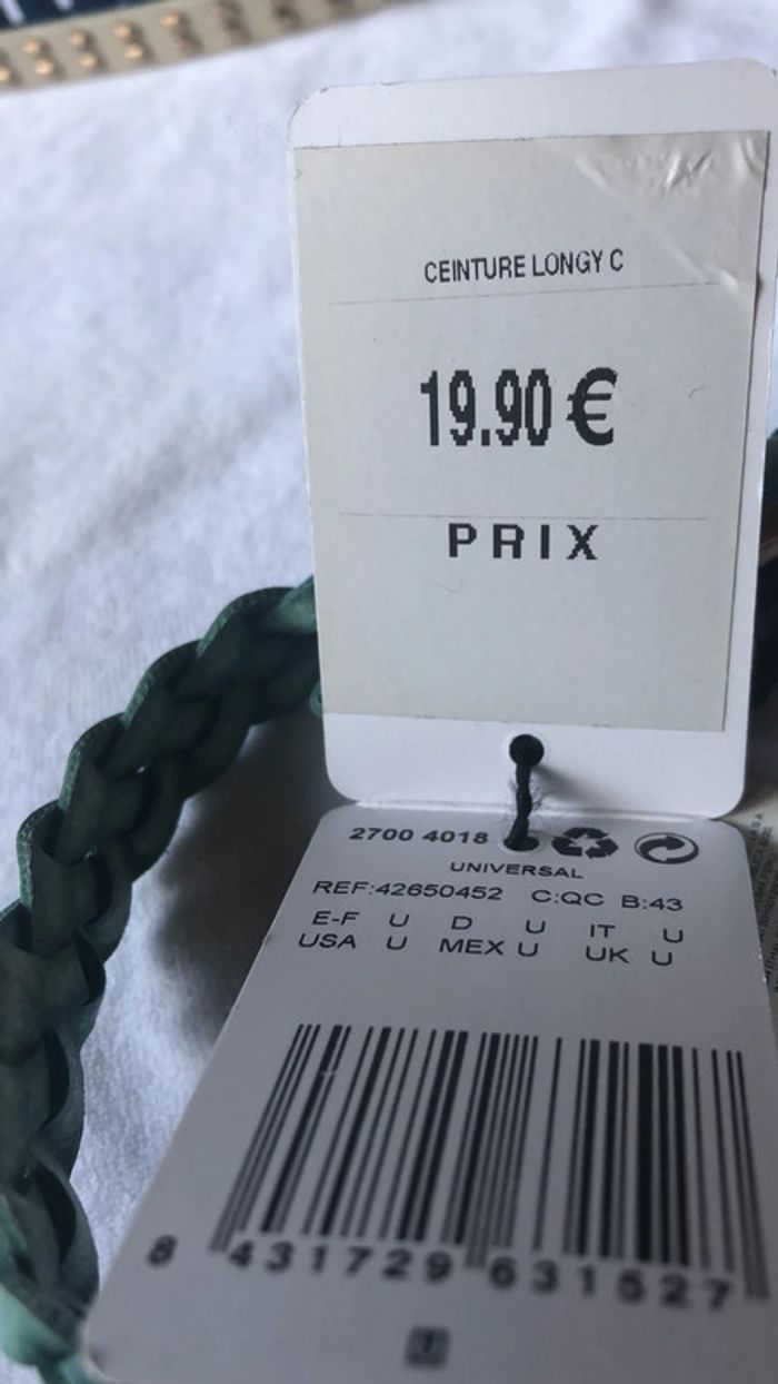 Ceinture turquoise Mango neuve avec étiquette - photo numéro 4