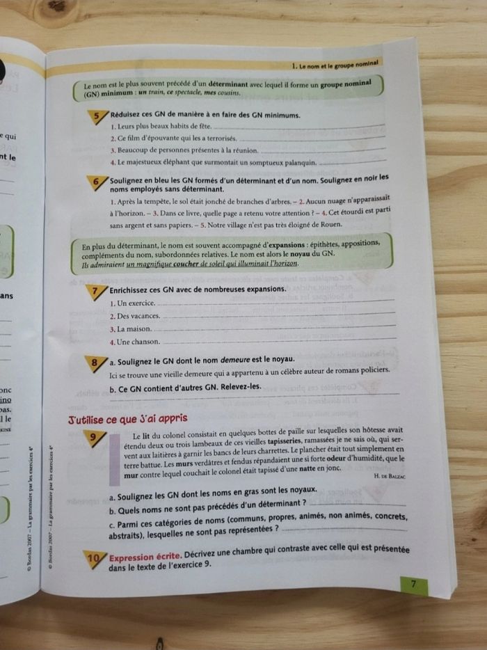 La grammaire par les exercices 4ème, Bordas - photo numéro 6