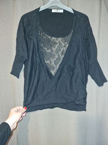 Pull effet cache cœur taille 2 (38)