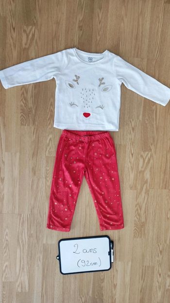 Pyjama en velours tout doux taille 2 ans 92 cm