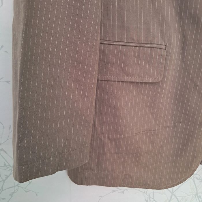 Veste de costume kaki rayé - photo numéro 4