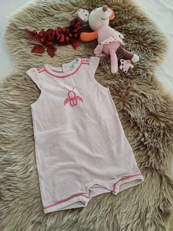 Combinaison été rose obaibi 6 mois