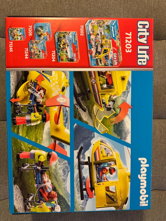 PLAYMOBIL 71203 Hélicoptère de secours – City Life – Neuf scellé, figurines + accessoires - photo numéro 2