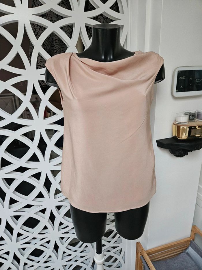 Max Mara blouse beige/rosée taille M - photo numéro 2