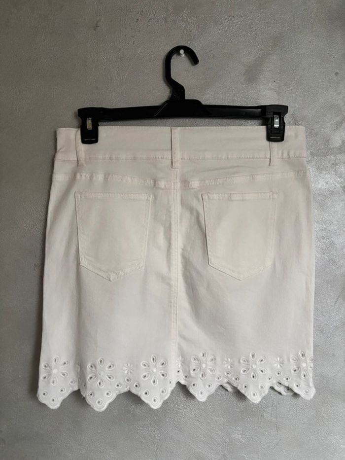 Jupe blanche ajourée fleurs Eldys - photo numéro 8