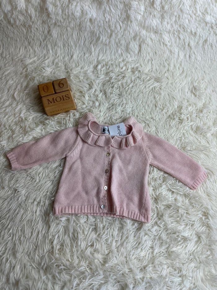Cardigan laine et cachemire bobine taille 6 mois