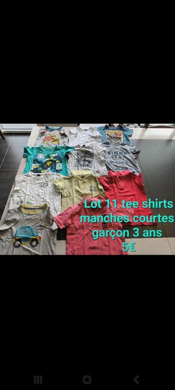 Lot 11 tee shirts manches courtes garçon 3ans
