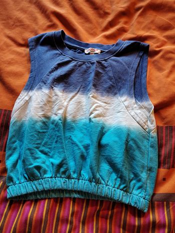 Haut court sans manches tie & dye bleu – Jennyfer – Taille XS