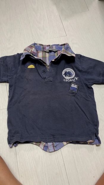 Polo bleu JBC 4 ans