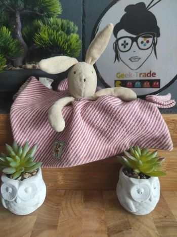 Lapin La Grande Famille Moulin Roty  plat mouchoir  #geektradedoudou