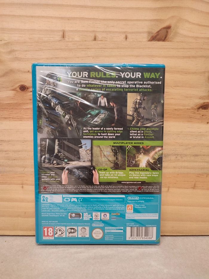 Splinter cell neuf Wii u - photo numéro 2