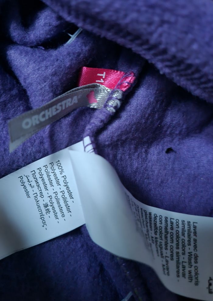 Bonnet avec pompons violet - photo numéro 3