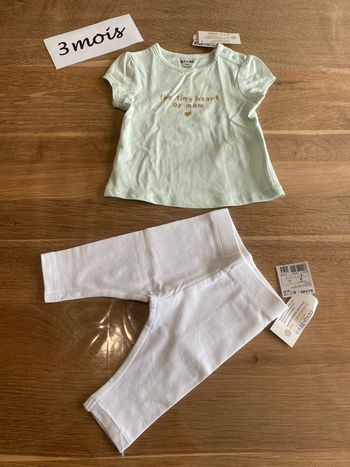 Ensemble Kiabi neuf 3 mois