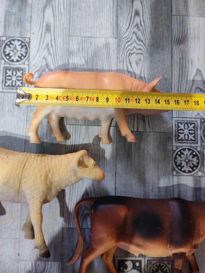 Lot 4 grands animaux ferme cochon mouton - photo numéro 5