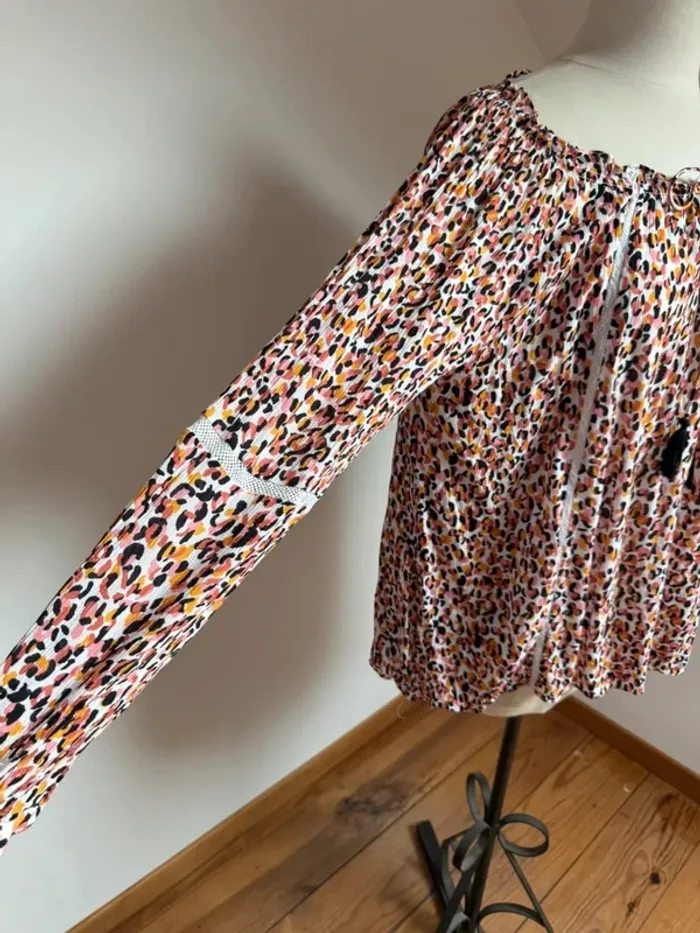 Superbe Blouse fluide Burton ample fleurie en viscose 🌸 XL 42 44 - photo numéro 4