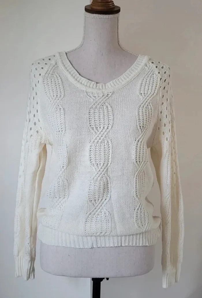Pull écru Cache Cache Taille 36 - photo numéro 3