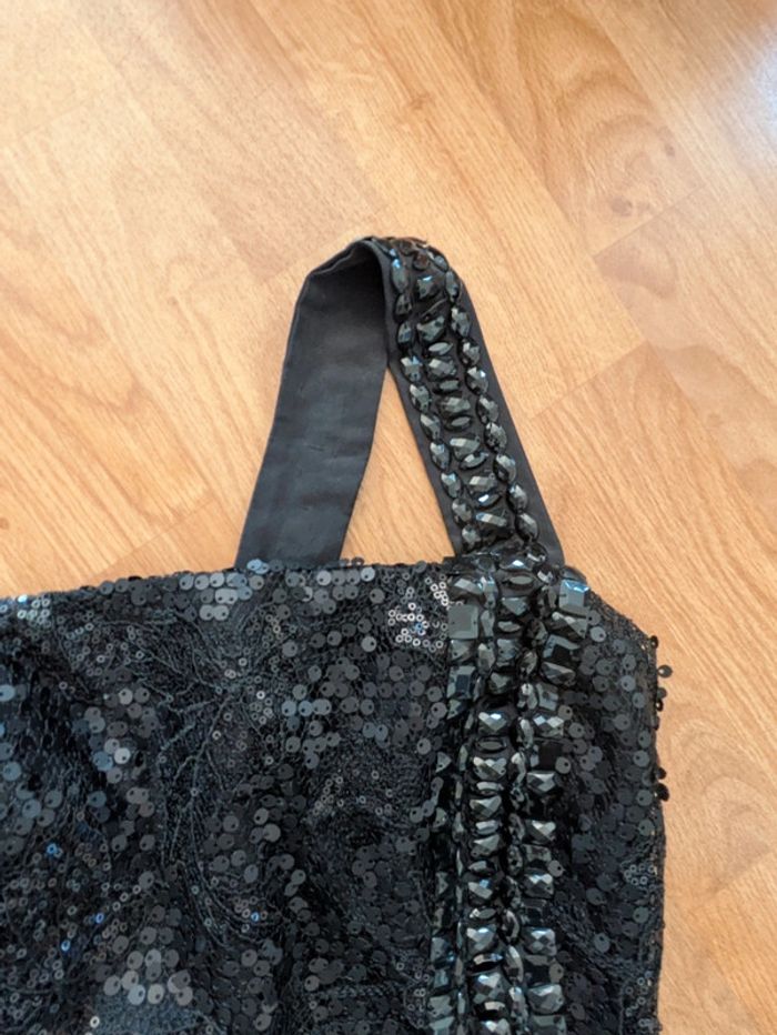 Robe de soirée en sequins one shoulder le lis Blanc - photo numéro 6