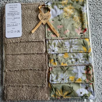 10 lingettes lavables 12x12 cm