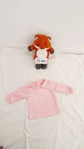 Tee shirt manches longues bébé fille 12 mois