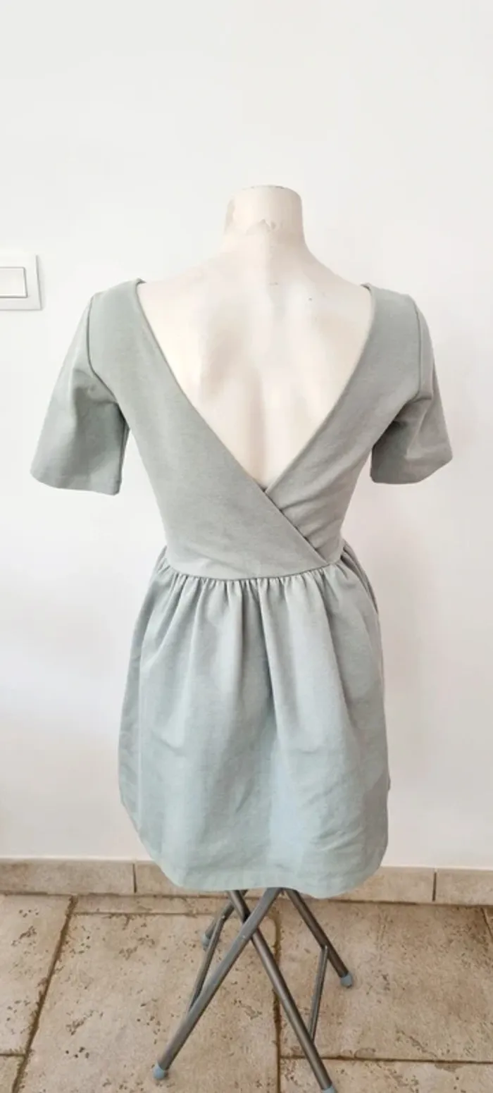 Robe courte zara bleu mint 40 - photo numéro 2