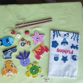 Jeu de Pêche Magnétique en bois 3+