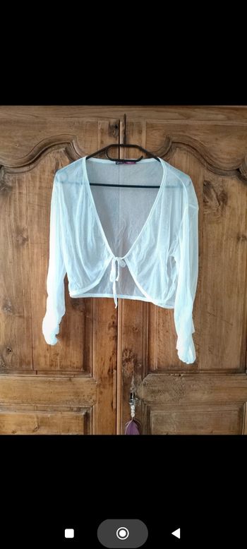 Cardigan fin blanc