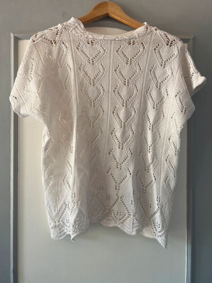 Tee shirt / pull fin dentelle taille 48/50 très bon état - photo numéro 3