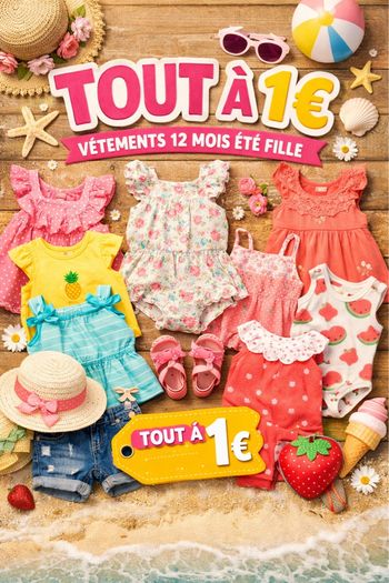 Lot fille 12 mois été 