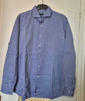 Hugo boss chemise homme 43 17 XL/42 slim fit bleu clair boss shirt