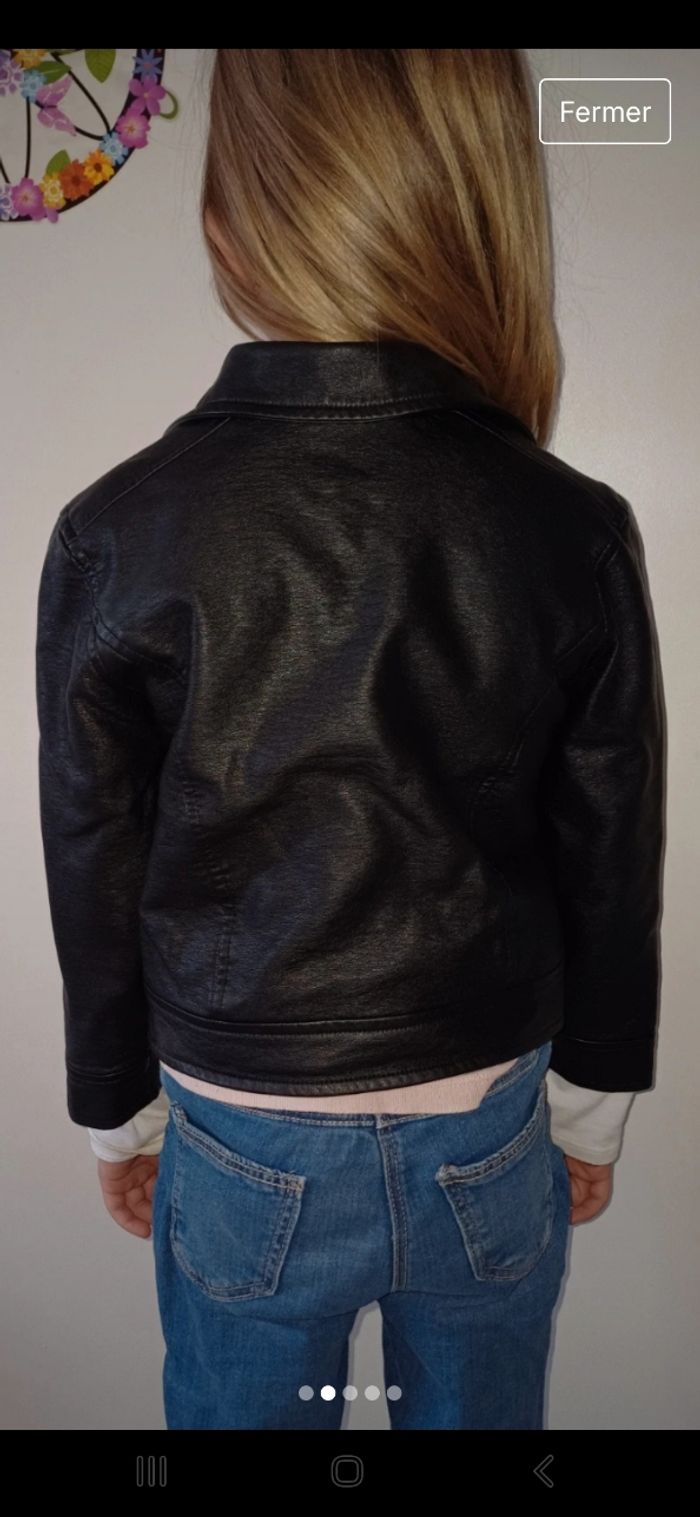 Veste simili cuir fille 6 ans mi saison gémo - photo numéro 2